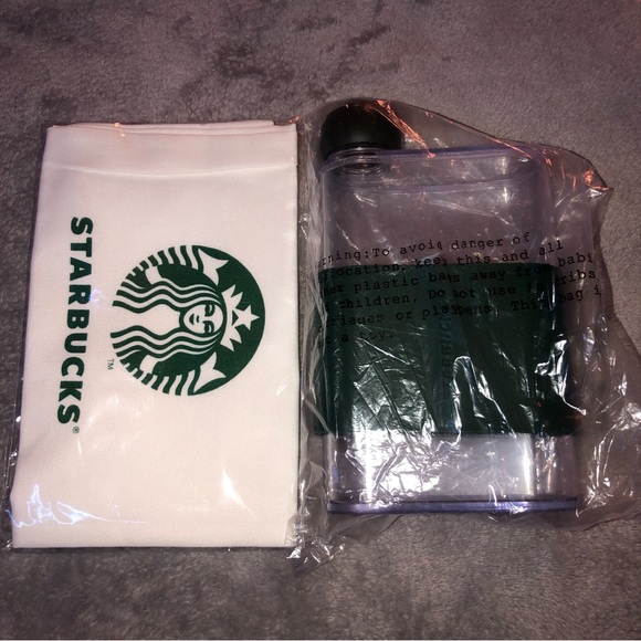 Starbucks Mint Coffee Leaf with Sleeve Water  Bottle 14oz 414ml - Picture 15 of 16